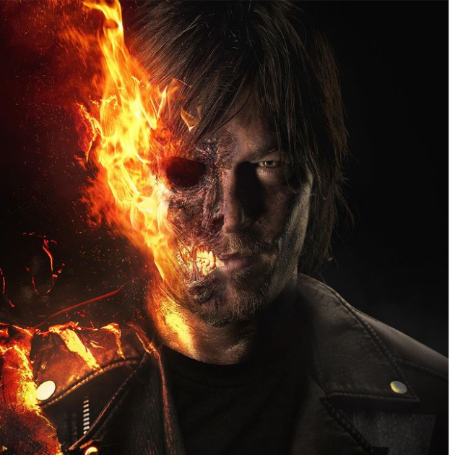 Norman Reedus as a Ghost rider in MCU